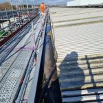 Rail depot roof on track